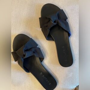 Rothy’s Knot Slide Sandals In Black Size 8